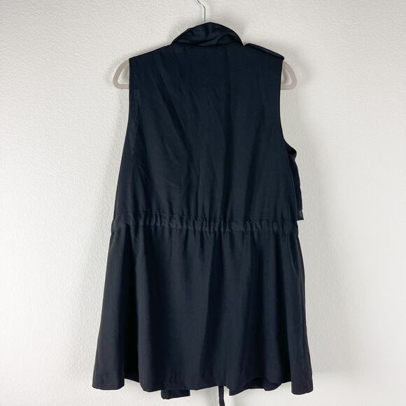Anthropologie Cartonnier River Road Vest Womens Small Black Coastal Lagenlook - Picture 9 of 11